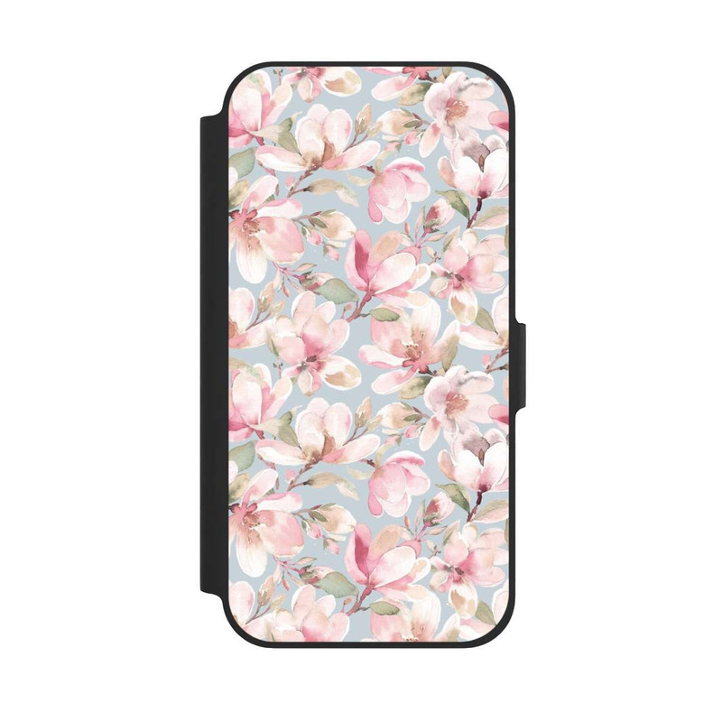 iPhone 12 NIVOflip Magnolien Blumen Pastellrosa