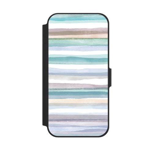 Apple iPhone 12 NIVOflip Pastellfarbene Streifen Blau