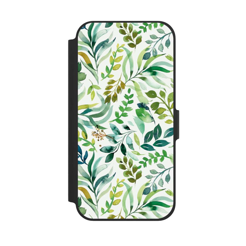 iPhone 12 NIVOflip Watercolor Palms Leaves Botanical Green