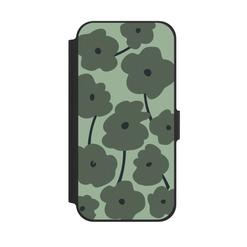 Apple iPhone 12 NIVOflip Fleurs Minimalistes Vertes
