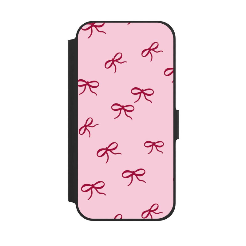 iPhone 12 NIVOflip Schleifen Muster Rot Pink
