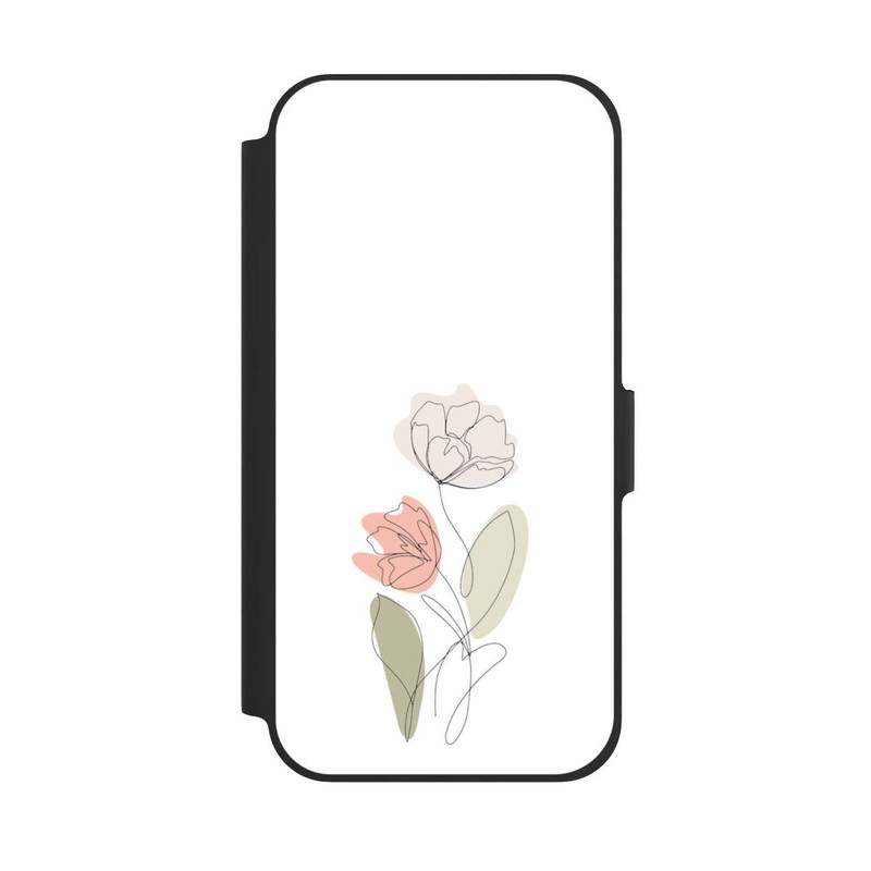 iPhone 12 NIVOflip Dessin Au Trait Fleur Vert