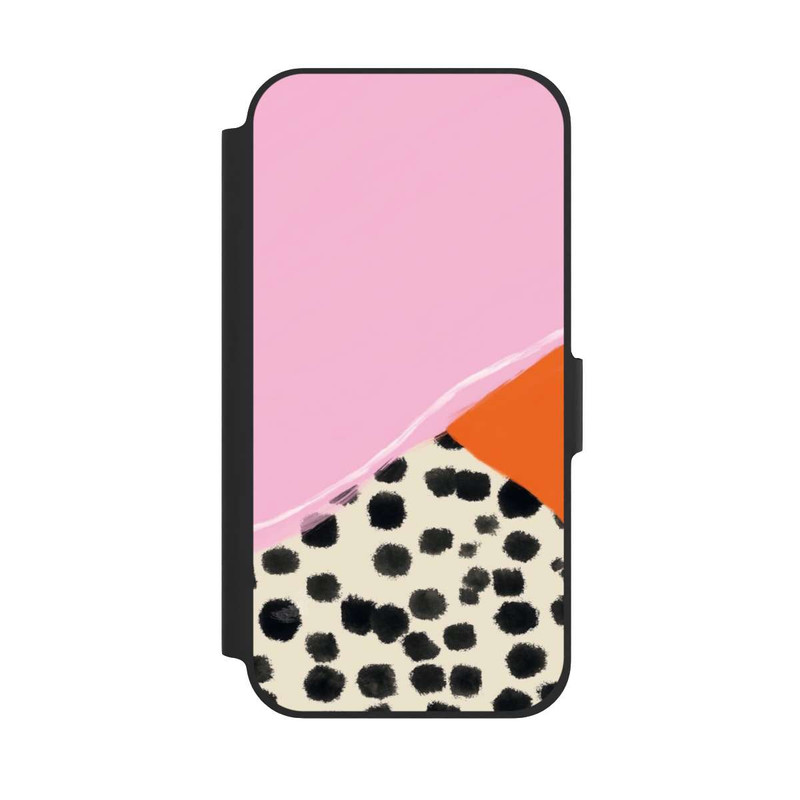iPhone 12 NIVOflip Pink and Orange Modern Art with Dots