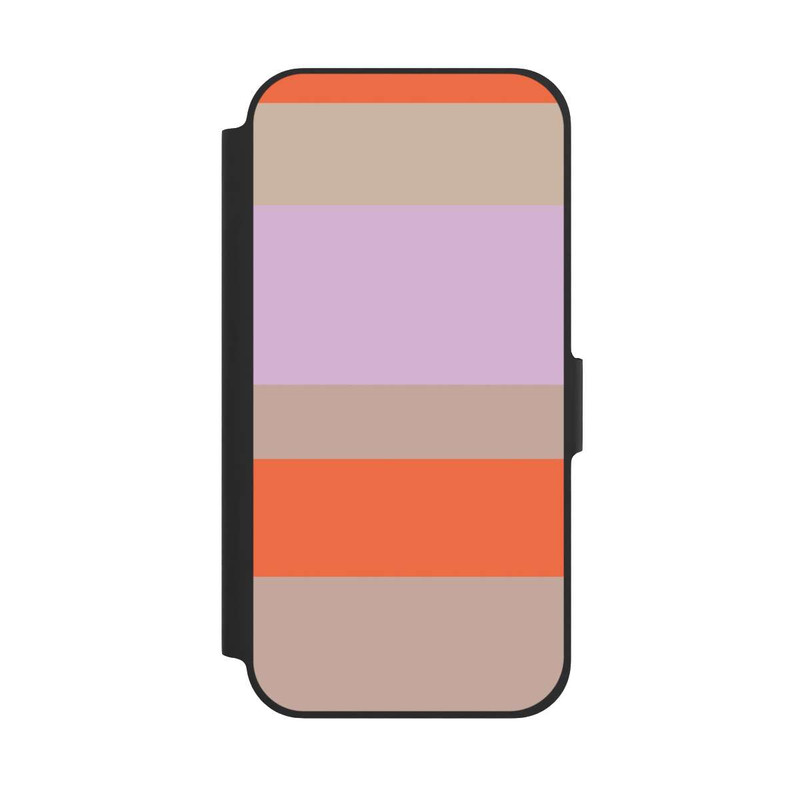iPhone 12 NIVOflip Moca Lila Orange Stripes