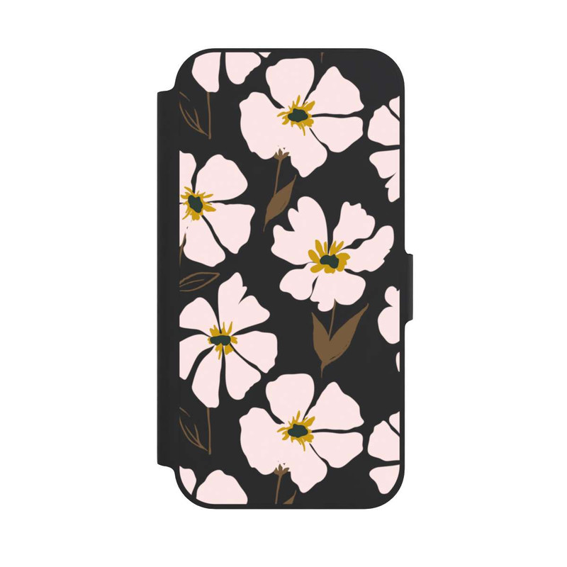 iPhone 12 NIVOflip Simple Pastell Flowers Rose Transparent
