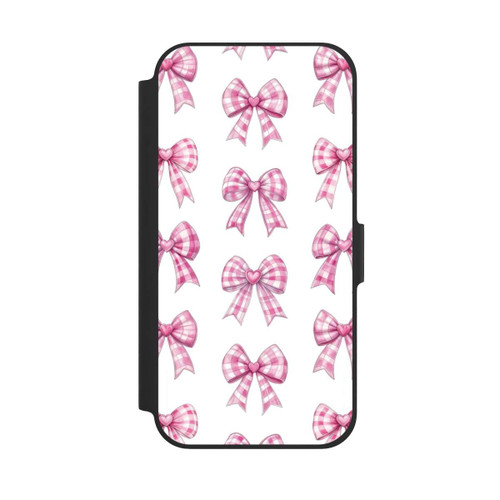 Apple iPhone 12 NIVOflip Pink Gingham Hearts and Bows