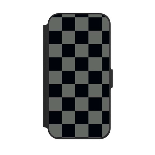 Apple iPhone 12 NIVOflip Schachbrett Schwarz Grau