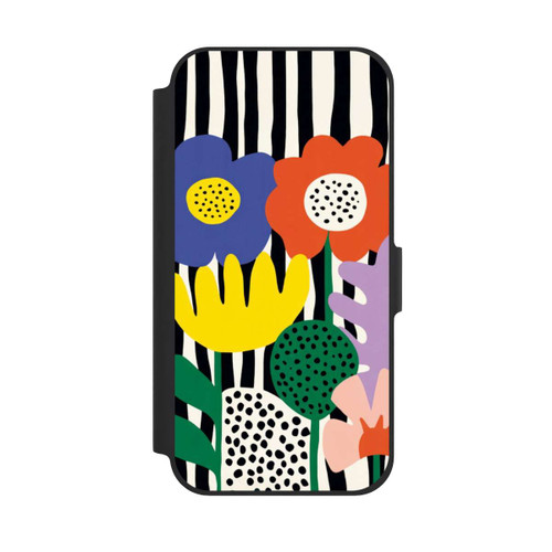 Apple iPhone 12 NIVOflip Flowers Striped Background
