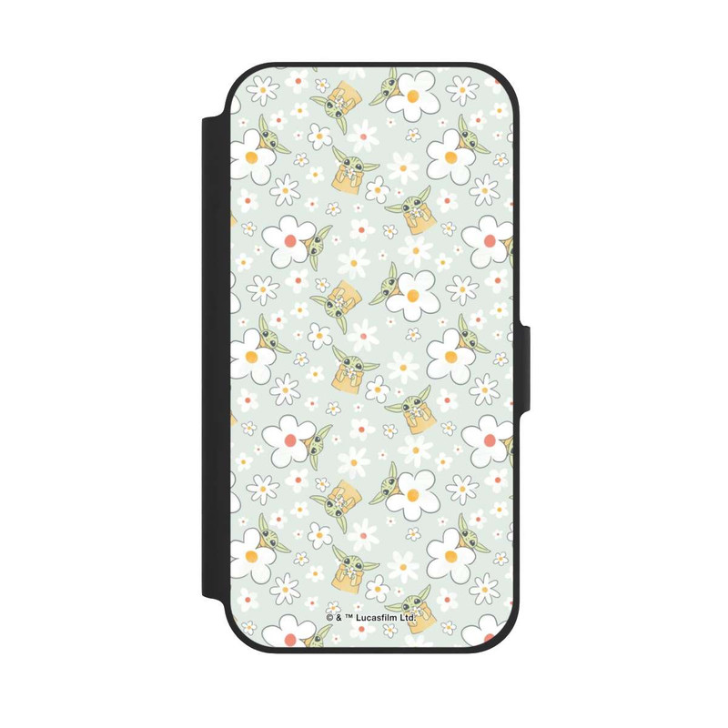 iPhone 12 NIVOflip Baby Yoda Blumen Muster
