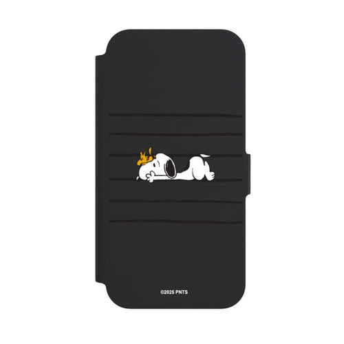 Apple iPhone 12 NIVOflip Snoopy Woodstock Streifen Peanuts Transparent