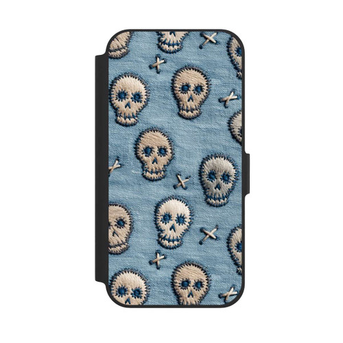 Apple iPhone 12 NIVOflip Skulls on Jeans Pattern