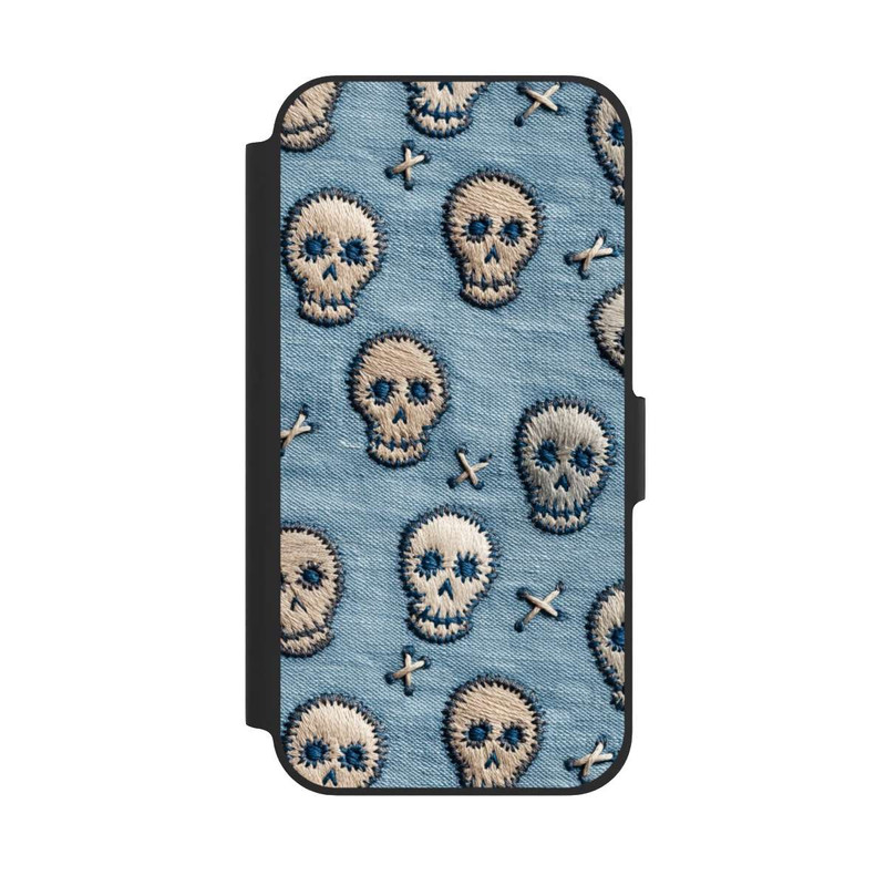 iPhone 12 NIVOflip Skulls on Jeans Pattern