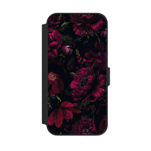 Apple iPhone 12 NIVOflip Dunkle Rote Blumen Liebe