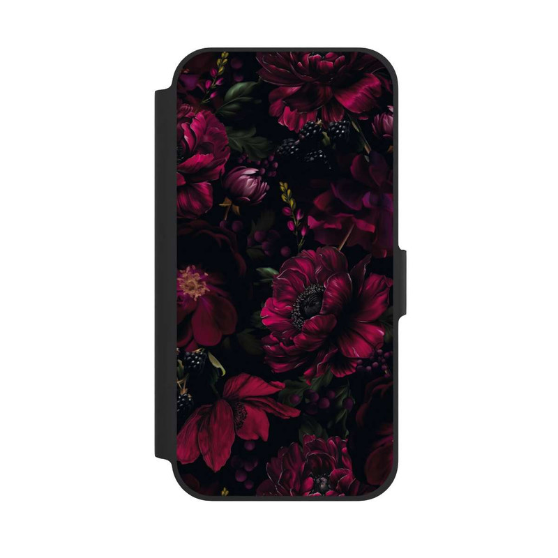 iPhone 12 NIVOflip Dunkle Rote Blumen Liebe