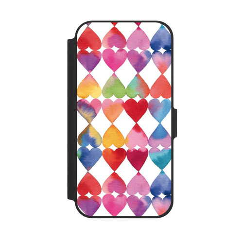 Apple iPhone 12 NIVOflip Buntes Herz Watercolor Muster