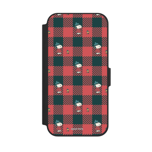 Apple iPhone 12 NIVOflip Peanuts Rot Schottenmuster
