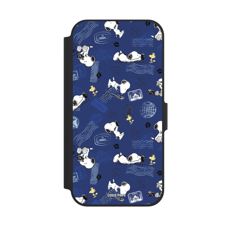 iPhone 12 NIVOflip Peanuts Travel Stamps Pattern Blue