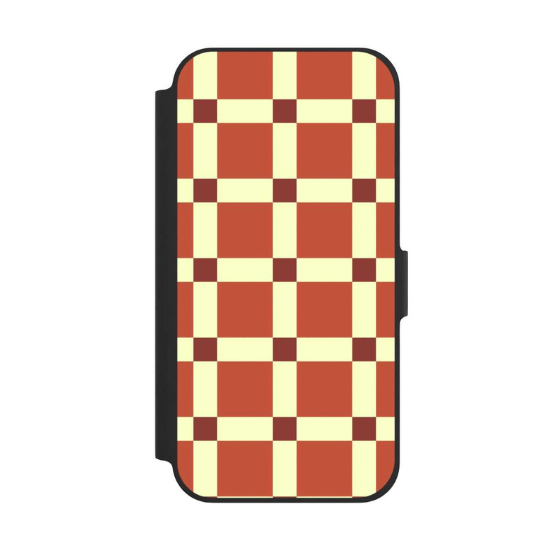 iPhone 12 NIVOflip Big Brown Checked Pattern