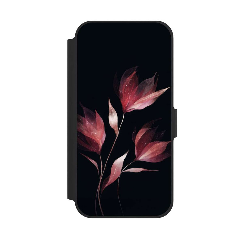 iPhone 12 NIVOflip Burgunderrote Blume Negativ
