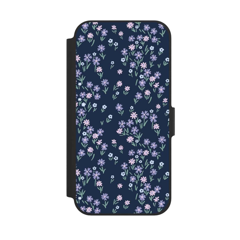 iPhone 12 NIVOflip Dark Blue Floral Theme