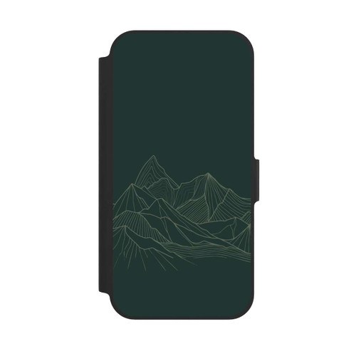 Apple iPhone 12 NIVOflip Berg Line Art Grün