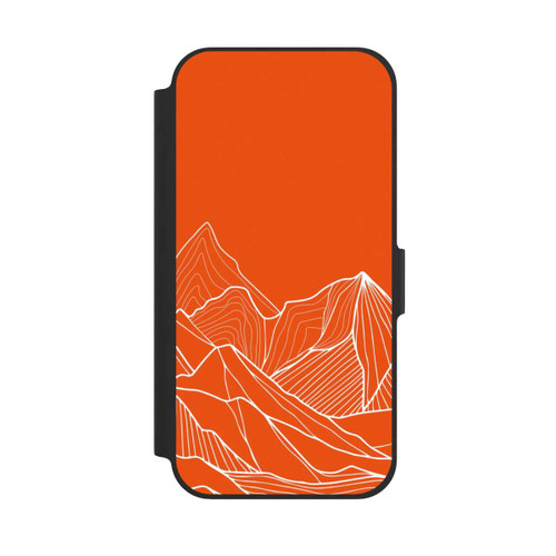 Apple iPhone 12 NIVOflip Höhenlinien Berg Orange
