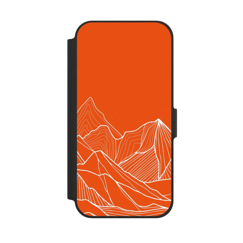 iPhone 12 NIVOflip Höhenlinien Berg Orange