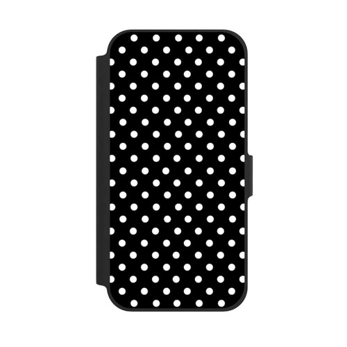 Apple iPhone 12 Pro NIVOflip Polka Dots Schwarz und Weiß