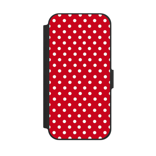 Apple iPhone 12 Pro NIVOflip Polka Dots Dunkelrot und Weiß