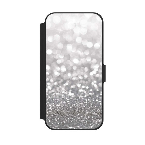 Apple iPhone 12 Pro NIVOflip Pluie de Paillettes Argentées Look