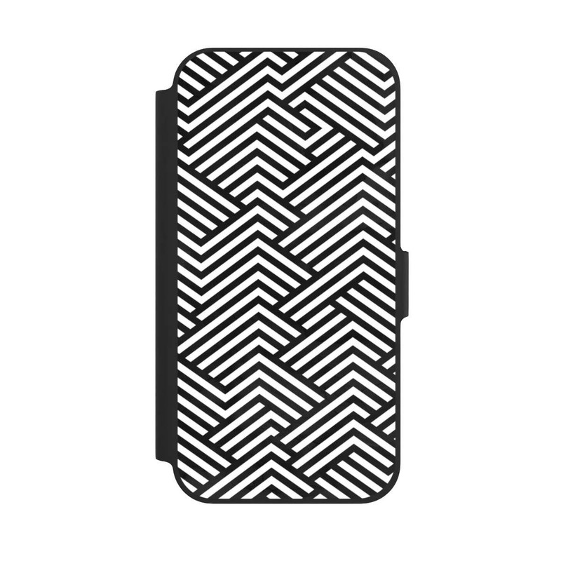 iPhone 12 Pro NIVOflip Schwarz und Weiß ZigZag