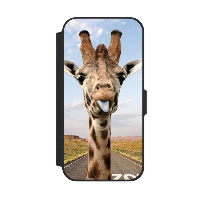 iPhone 12 Pro NIVOflip Giraffe auf der Straße