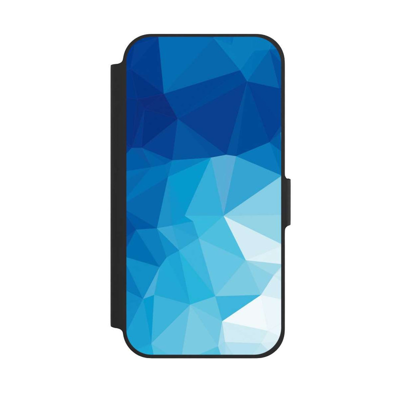iPhone 12 Pro NIVOflip Mosaïque Polygonale Bleue