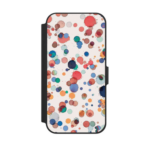 Apple iPhone 12 Pro NIVOflip Tropfen Aquarell Textur Blau Gelb