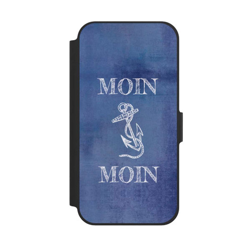 Apple iPhone 12 Pro NIVOflip Moin Anker grunge blau