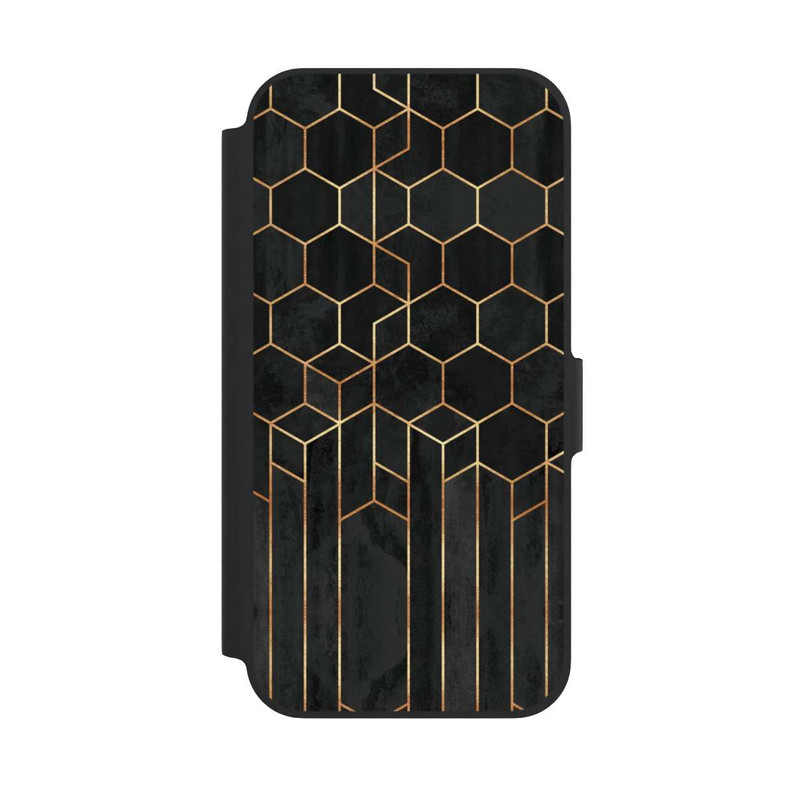 iPhone 12 Pro NIVOflip Schwarze Sechsecke