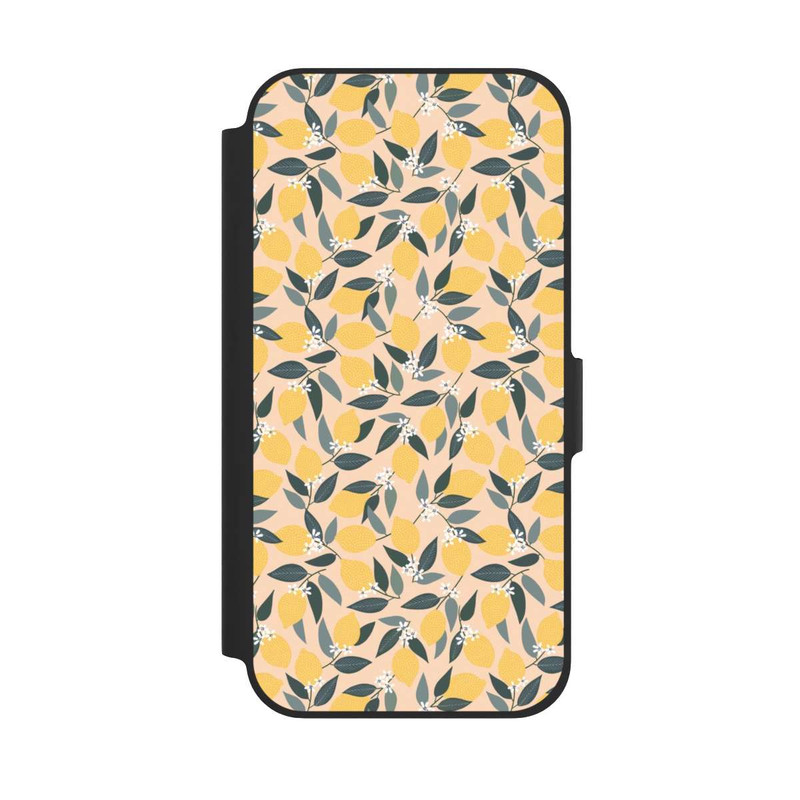 iPhone 12 Pro NIVOflip Rosa Zitronen-Muster