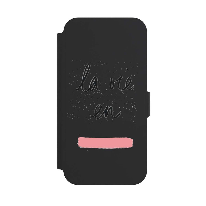 iPhone 12 Pro NIVOflip La vie en Pink Transparent