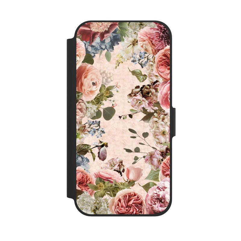 iPhone 12 Pro NIVOflip Blumenrahmen Pfingstrosen Pastell