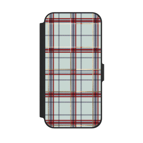 Apple iPhone 12 Pro NIVOflip Tartan Blau