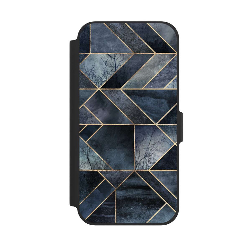 iPhone 12 Pro NIVOflip Nature Abstraite Bleu Foncé