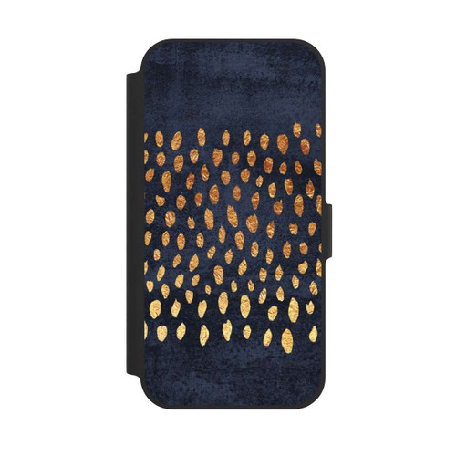 Apple iPhone 12 Pro NIVOflip Muster Gold und Marine