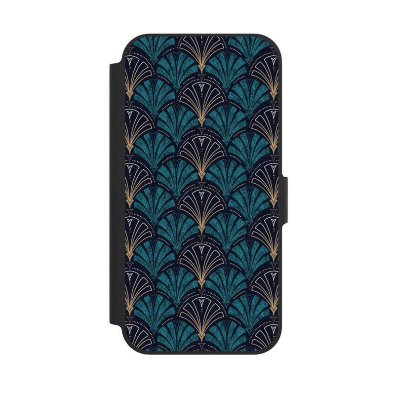iPhone 12 Pro NIVOflip Art Deco Aquamarin Gold