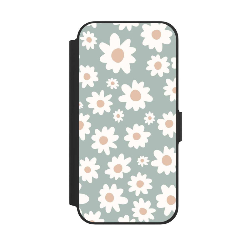 iPhone 12 Pro NIVOflip Daisy Flower Seamless Pattern Green