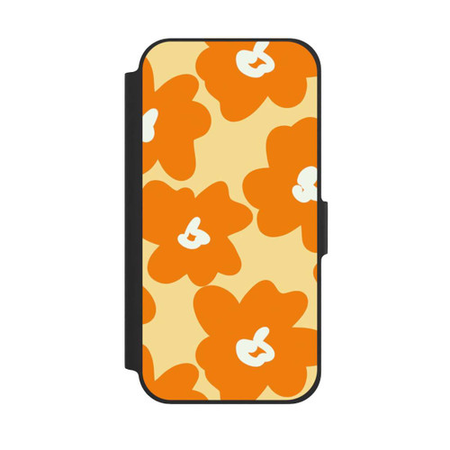 Apple iPhone 12 Pro NIVOflip Retro Blumenmuster Päivi Gelb Orange