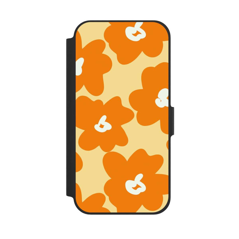 iPhone 12 Pro NIVOflip Retro Blumenmuster Päivi Gelb Orange