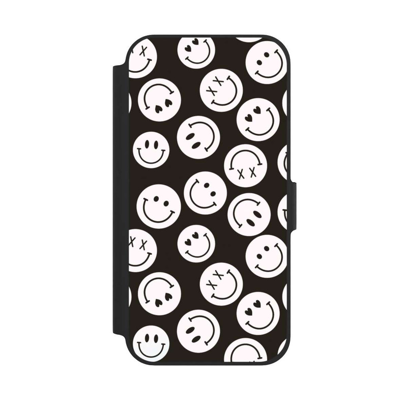 iPhone 12 Pro NIVOflip Smiles Emotes Pattern Black And White