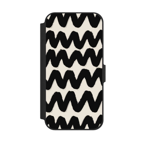 Apple iPhone 12 Pro NIVOflip Vagues Noires Pattern