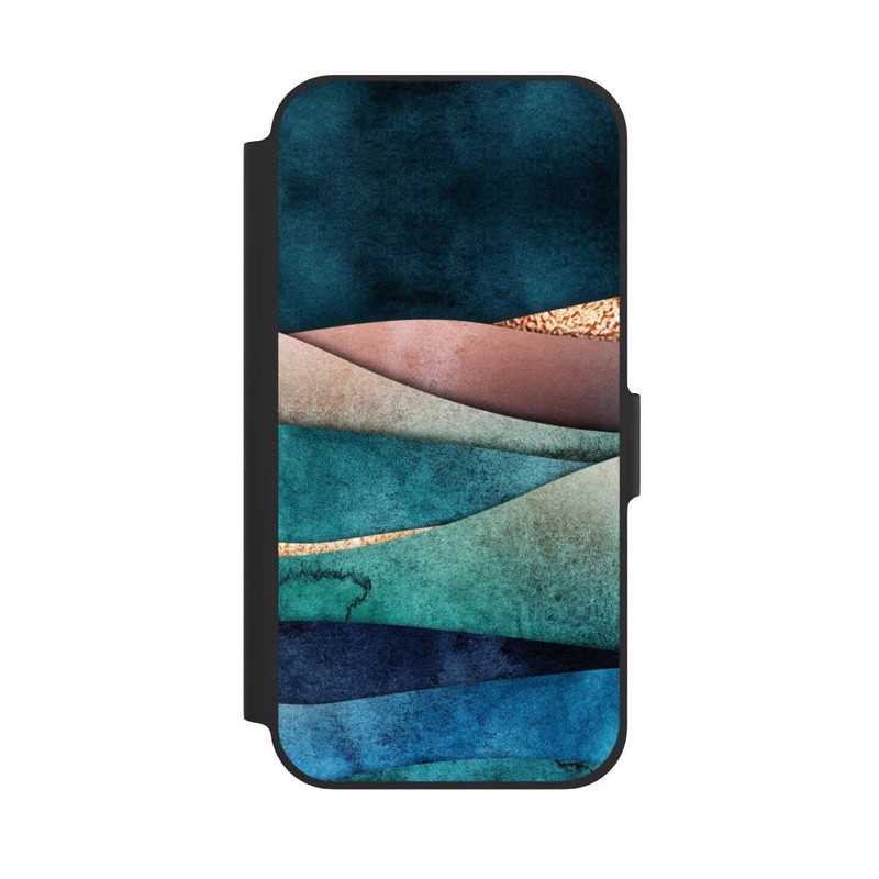 iPhone 12 Pro NIVOflip Vagues bleu-or