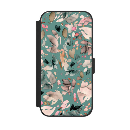 Apple iPhone 12 Pro NIVOflip Abstrakte Blumenblätter grün